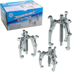 Herramienta Para Sacar Golpes Autos Silverline Tools MS23 - Extractores de poleas, 3 pzas (75, 100 y 150 mm)