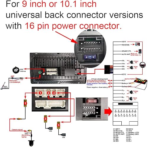 Miniatura 8 de Arnés de retrofit de energía estéreo de radio de coche de 16 pines para Suzuki Grand Vitara Swift SX4 AcuraSuzukiHonda Accord OdysseyVehículos con