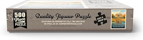 Miniatura 7 de Washington, DC Lincoln Memorial, Póster Vintage, rompecabezas premium de 500 piezas para adultos