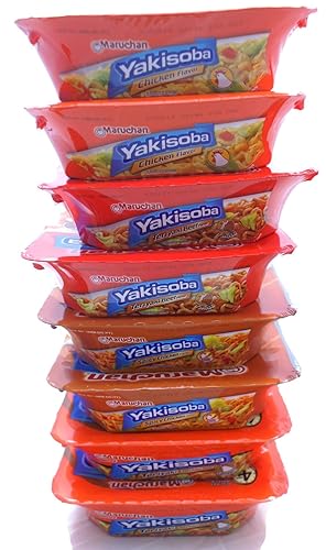 Miniatura 2 de Paquete variado  Maruchan Yakisoba fideos japoneses (4 onzas)  x2 carne de res teriyaki, x2 pollo picante, x2 pollo, x2 pollo teriyaki