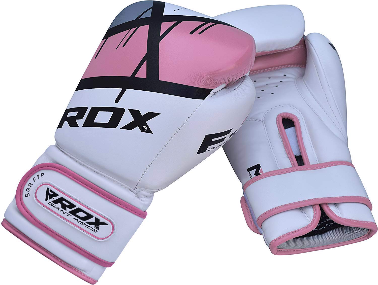 RDX Boxhandschuhe Damen Frauen, Muay Thai Kickboxen Sparring, Maya Hide Leder, Rosa Boxing Gloves Women, Boxsack Kampfsport MMA Training, Kickboxhandschuhe Sandsack Punchinghandschuhe, 8 10 12 Oz