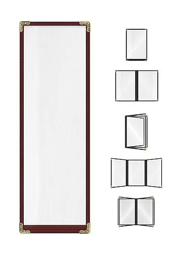 Miniatura 68 de Goodsmart - Fundas para menú de restaurante, paquete de 25 unidades, color negro, 2 vistas, soportes para menú de carga superior, cubiertas