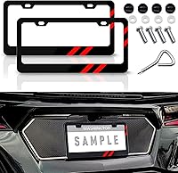 Vista 7 de 2 PCS Marcos de Matrícula Mate de Aleación de Aluminio Portacubiertas de Matrícula Compatible con Todas las Cubiertas Universales de Matrícula