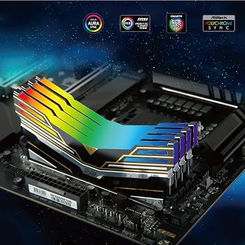 OLOy DDR4 RAM 16GB (2x8GB) Warhawk Aura Sync RGB 3000 MHz CL16 1.35V 288-Pin Desktop Gaming UDIMM (MD4U083016BEDA)