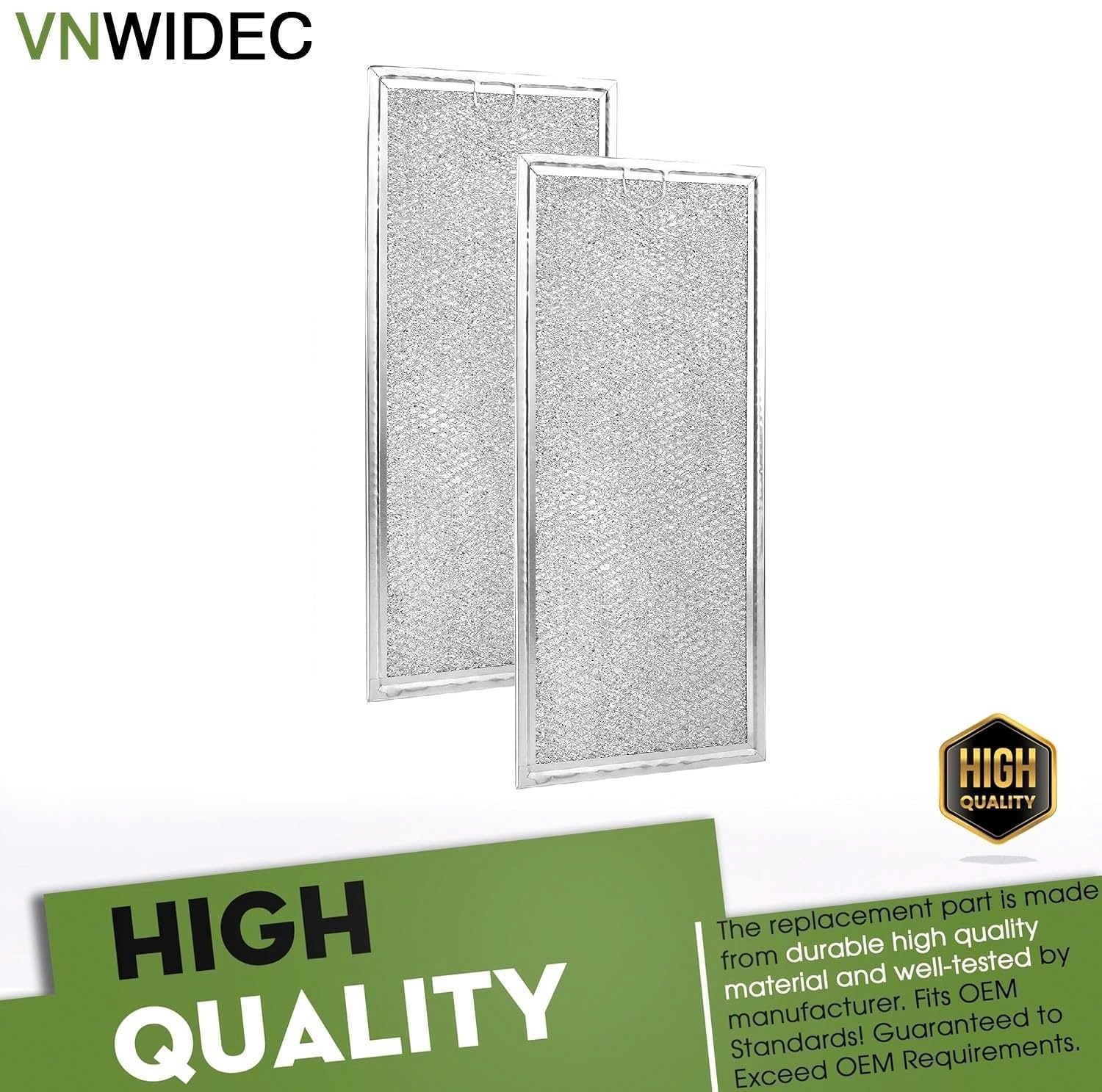 Set 2 Pack Microwave Grease Filter Replacement for Samsung ME18H704SFW/AA ME21F707MJT/AA ME21H706MQB/AA ME21H706MQG/AA ME21H706MQS/AA Microwave