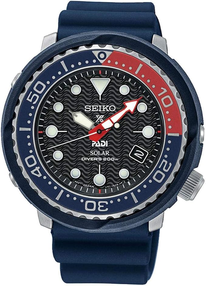 Seiko Men's 46mm Blue Silicone Band Steel Case Kinetic Analog Watch  SNE499P1 : Amazon.co.uk: Watches