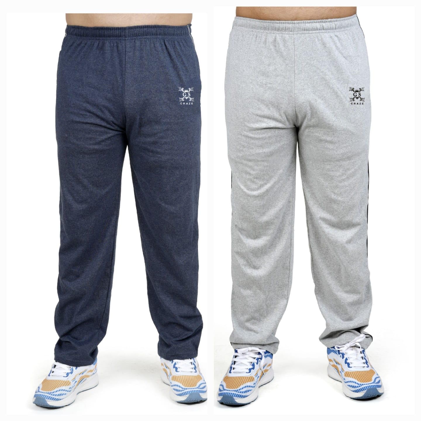 gs craze G S Craze Men's Lower Versatile and Comfortable Everyday Wear Lower White and Light Blue - M (Pack of - 2)-picture-14