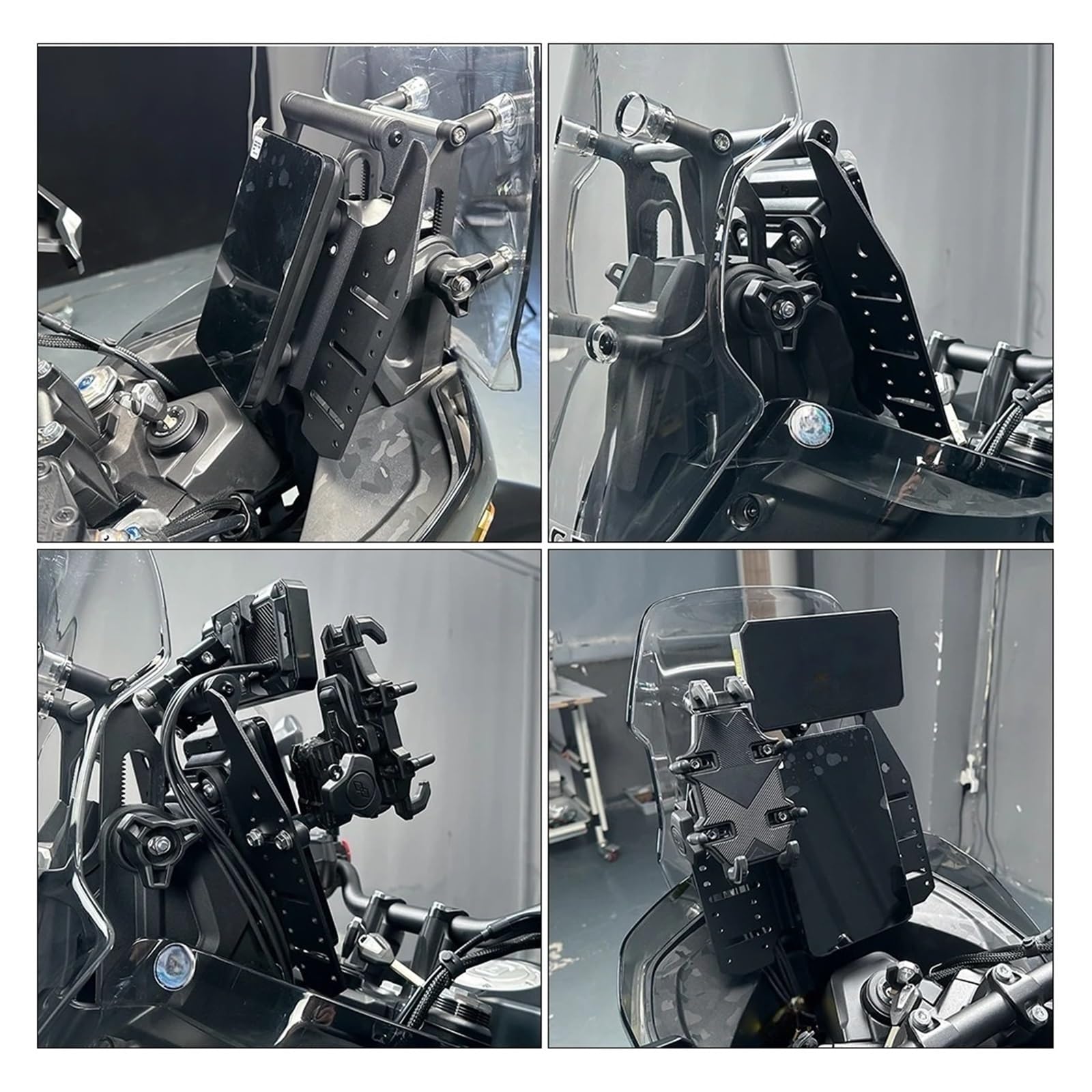 Soporte para teléfono de Moto Soporte de teléfono para Motocicleta para CFMoto 800 MTX, Soporte navegación GPS, Barra extensión Placa(Navigation Bracket A)
