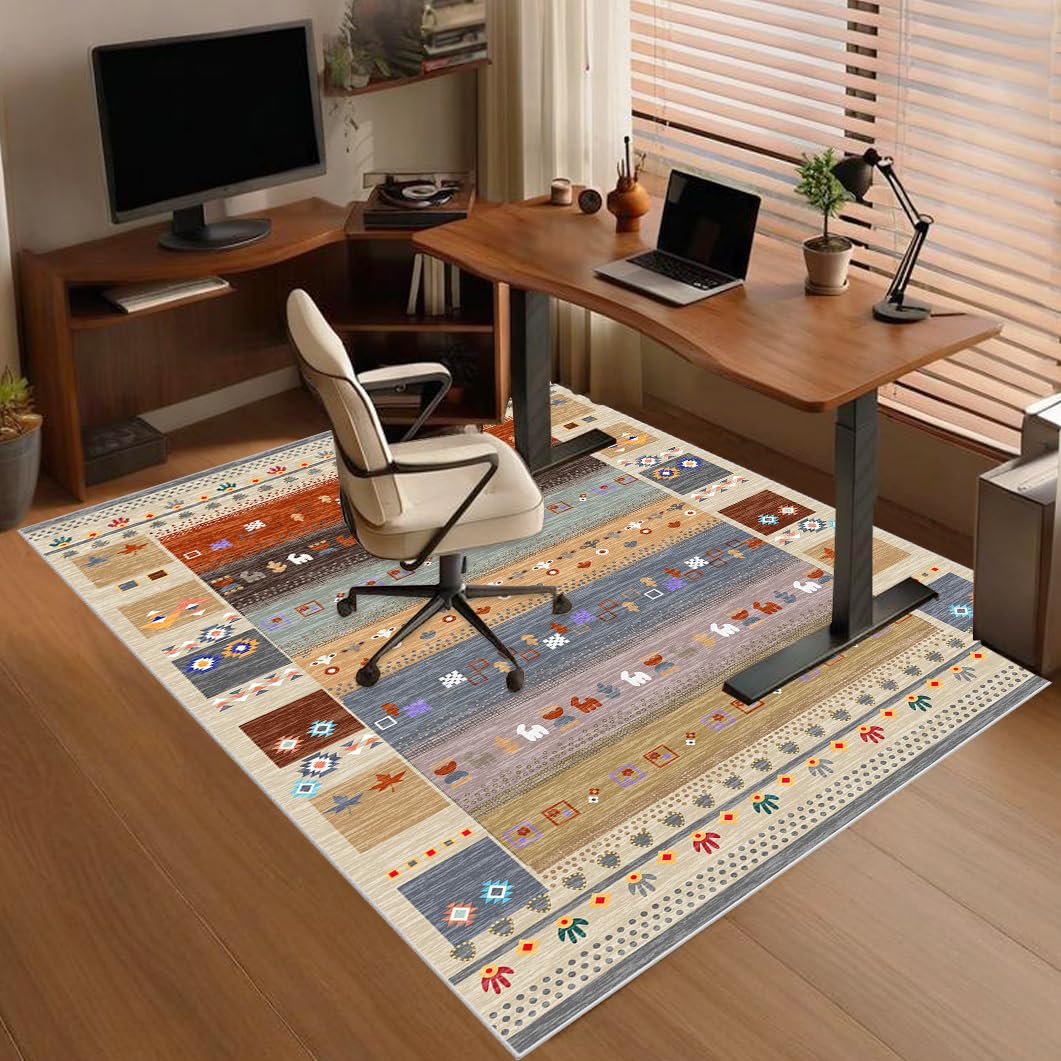 Qivstxug Color 480 Heavy Duty Office Gaming Chair Mat For Carpet, Floor Protector For Rolling Chair, Non-Slip Carpet Chair Mats, Desk Chair Mat, Computer Gaming Chair Mat For Hardwood Floors Tile Laminat 160 X 200 Cm