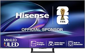 Hisense 55E89Q TV, 55 Inch (139 cm), 4K ULED Mini LED, Smart TV, 144Hz Game Mode Pro, Hi-View AI Engine, AI Smoothmotion, …