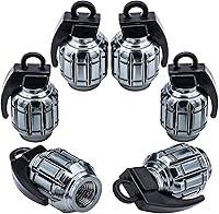 Vista 38 de 4 tapas de vástago de válvula de neumático estilo piscina 8 bolas, cubiertas universales de núcleo de cobre a prueba de polvo para automóviles, SUV