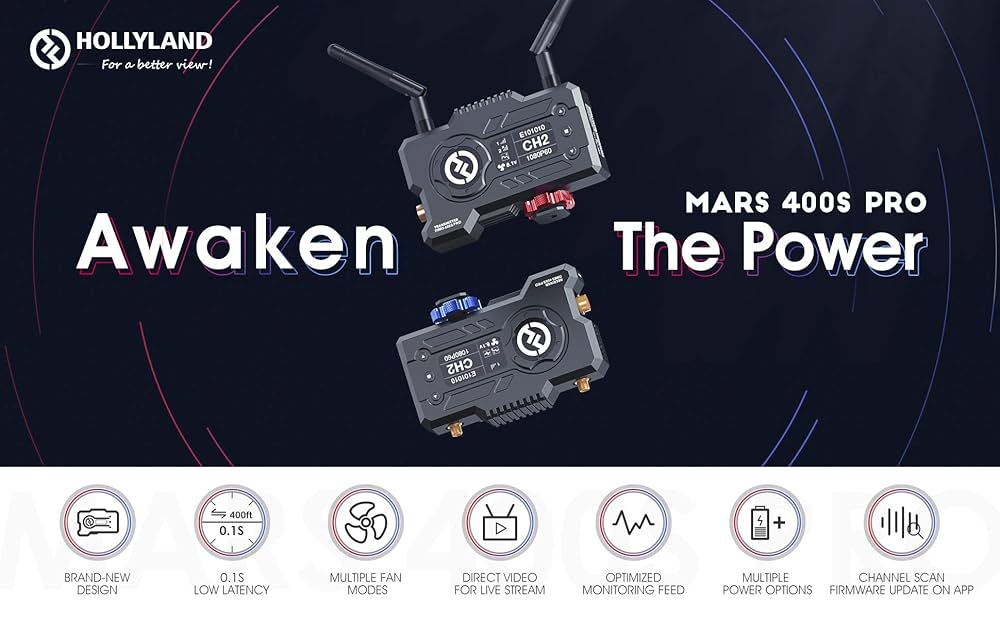 Hollyland Mars 400S Pro [Oficial] Receptor Único Sem Fio, Suporta
