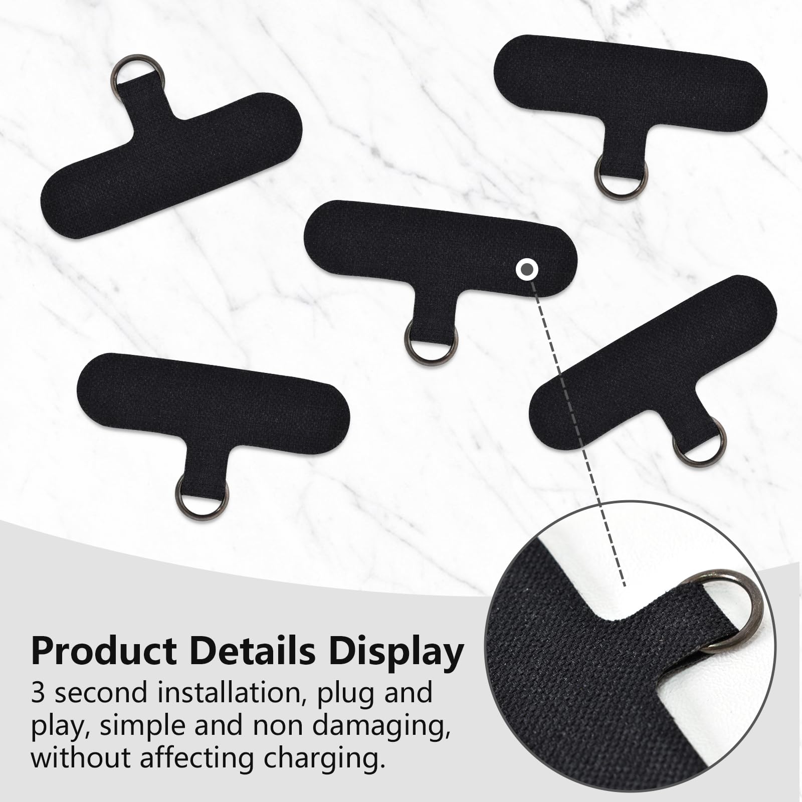 AFe Power Pro 5R Filter 20 Pack Phone Tether Tabs With Metal Rings -  Universal PVC Stickers For Phone Cases & Lanyards PVC Phone Tether Tabs  With Metal Rings For Lanyards