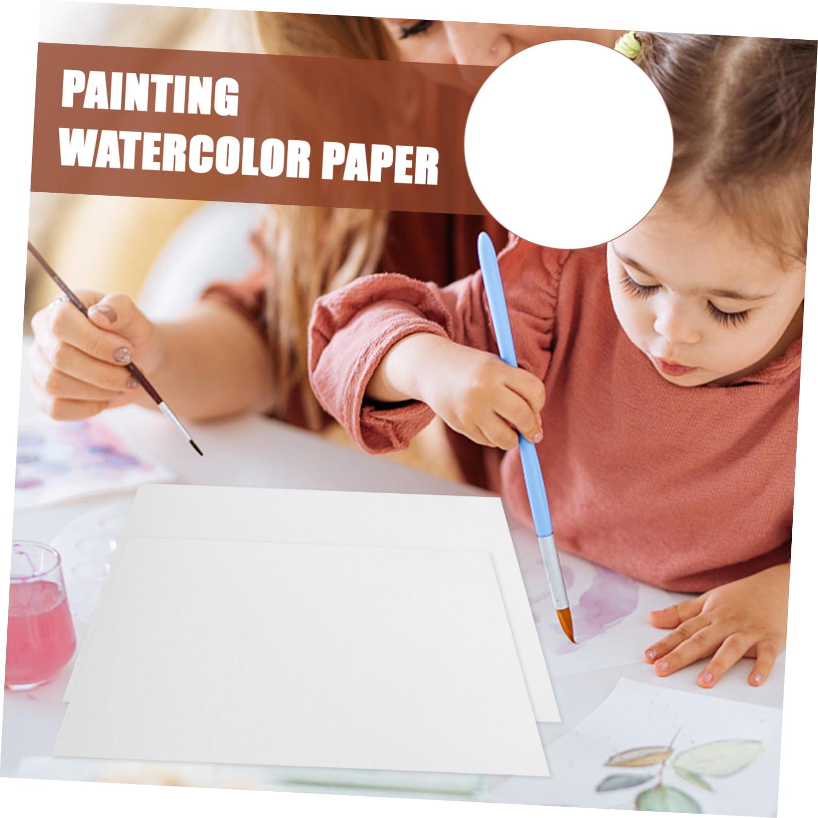 Papier Aquarelle pour Débutants 160g 8k Blanc, 50 Feuilles
