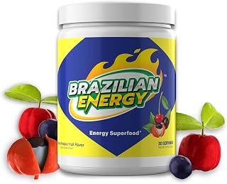 Brazilian Energy Guarana with Natural Caffeine, Acai & Acerola, 30 Servings