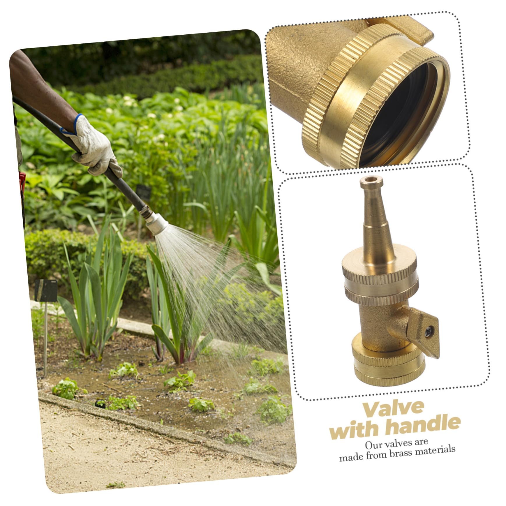 Abaodam 2 Ensembles buse en laiton buse de tuyau d'arrosage pulvérisateur jet de jardin pour machines agricoles soupape de tuyau vanne d'irrigation valve de d'arrosage Doré