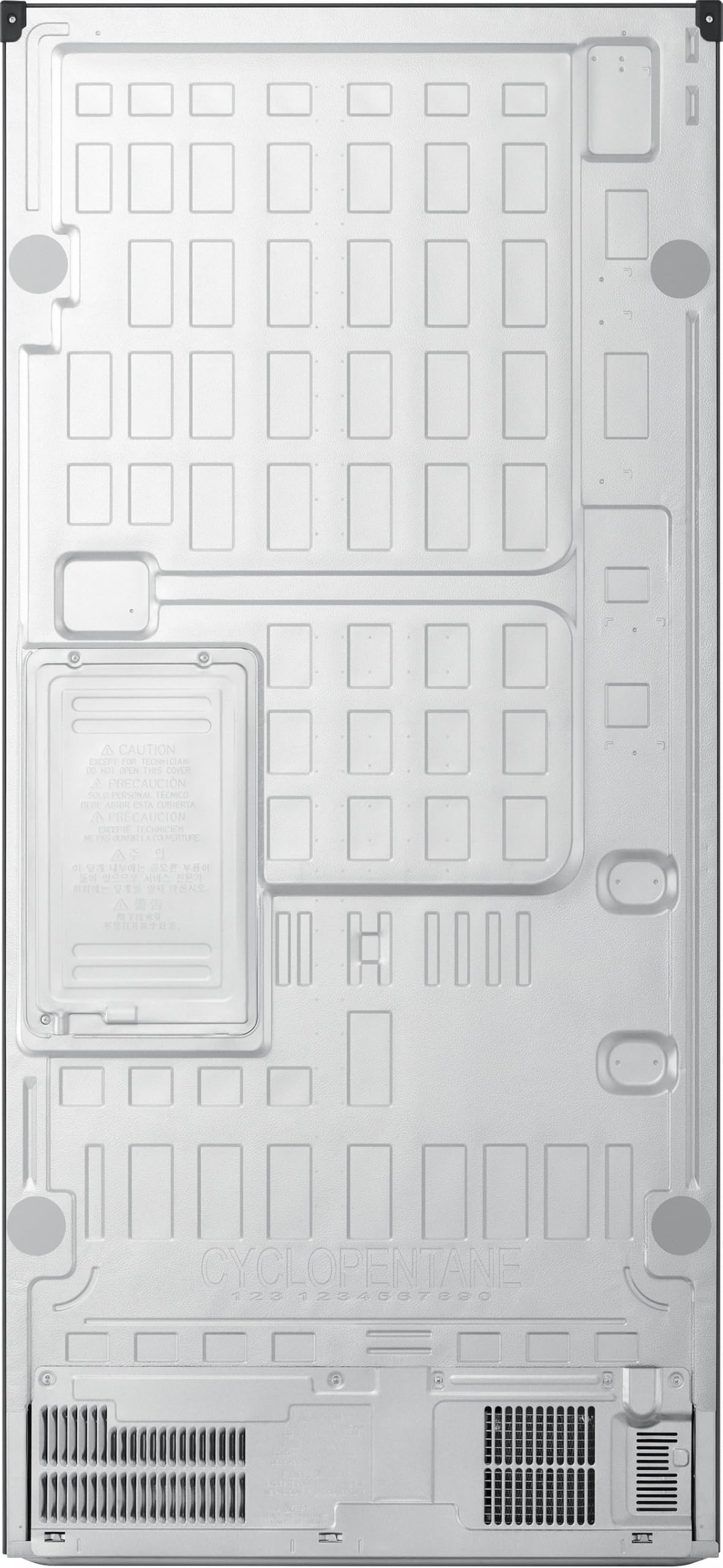 LG GMBS30SDEP SLIM Fit&Max Multi-Door Kühlschrank mit Gefrierfach (580 L, Energieklasse D) vollintegrierbar oder freistehend, DoorCooling+, LinearCooling, Schwarz