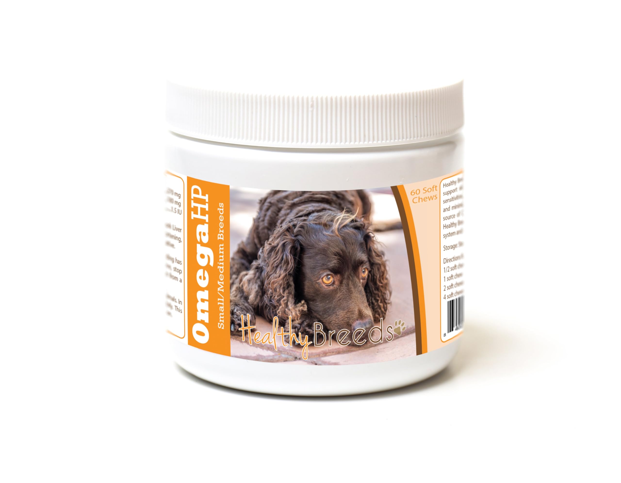 Healthy Breeds American Water Spaniel Omega HP Fatty Acid Skin and Coat Support Soft Chews 60 Count