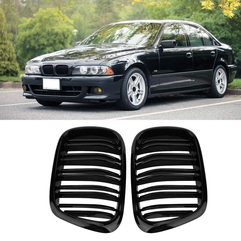 Rejilla negra para BMW E39 Serie 5 M5 1999-2003, plástico ABS, JK129, repuesto, clip