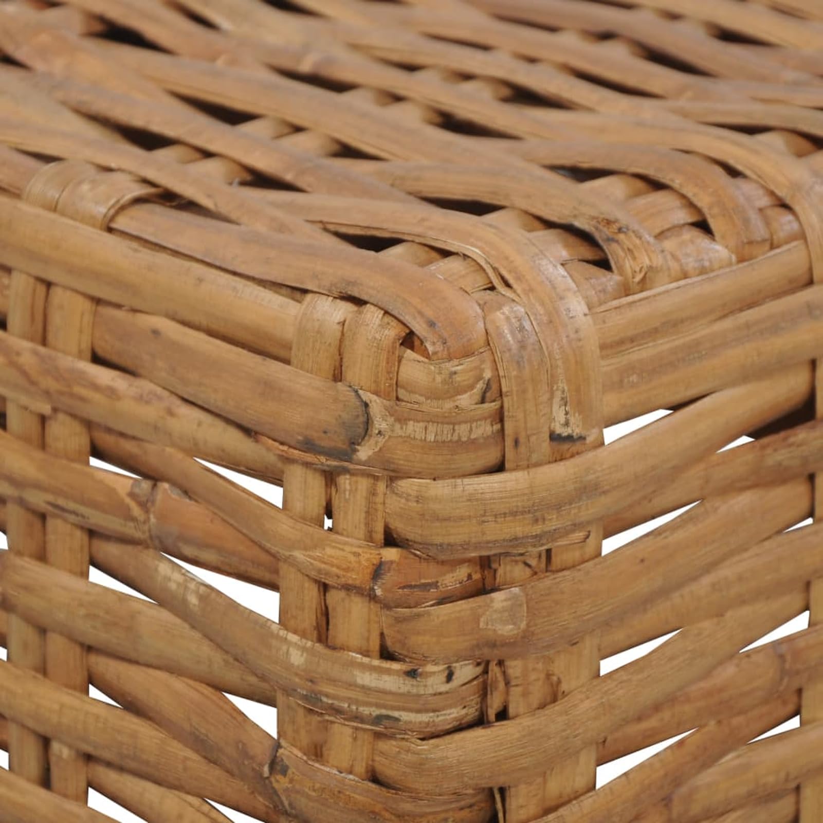 Homgoday Tavolino da caffè, 47 x 47 x 28 cm, in rattan naturale, tavolino da tè, per soggiorno, sala d'accoglienza degli ospiti, ufficio e corridoio, divano per la casa