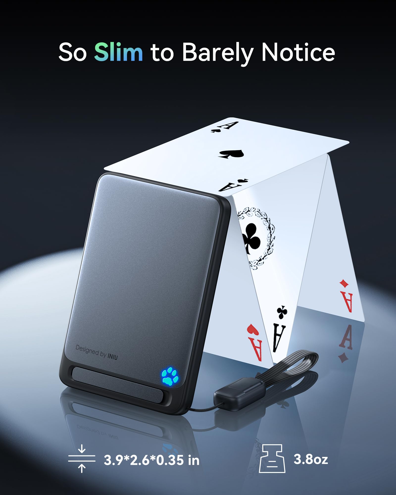 INIU Magnetyczny powerbank z certyfikatem Qi2 20W, 5000mAh Ultra Slim Zewnętrzna Bateria, Podróżny Bezprzewodowy Powerbank Szybkie Ładowanie do iPhone 16 15 14 Pro Max Mag Safe Case, Różowy