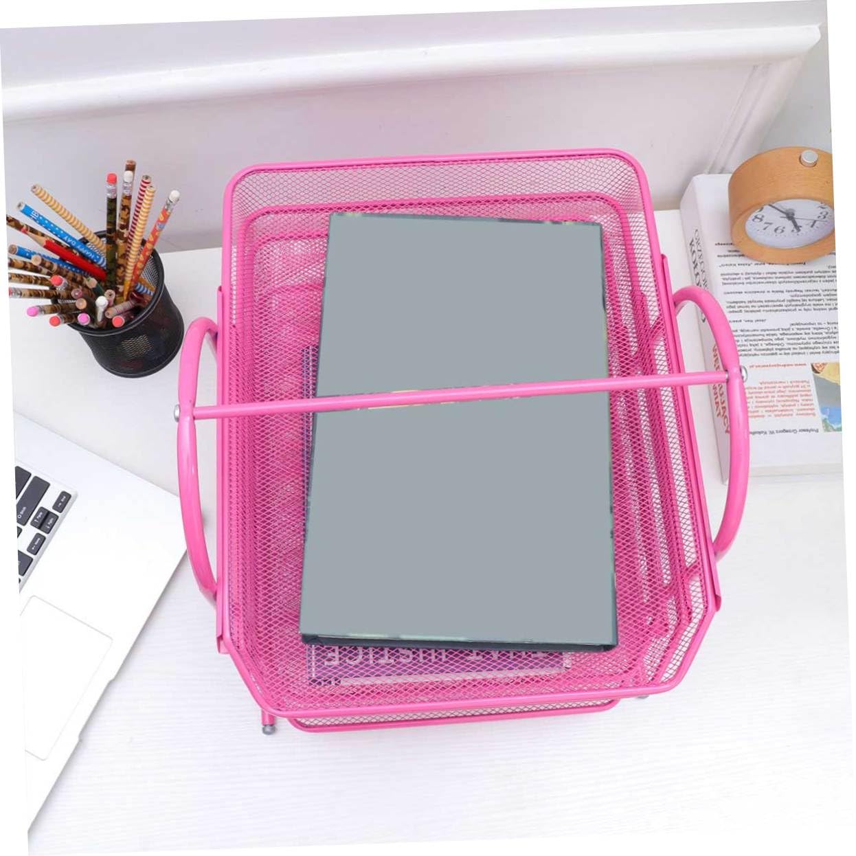 Stojak do przechowywania na biurko – stylowy organizer na dokumenty do domu i szkoły oszczędzający miejsce design trwałe materiały idealne do materiałów biurowych i dokumentów