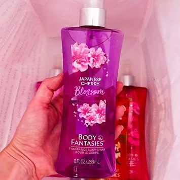 Body Fantasies, Signature Fragrance Body Mist for Girls & Women's - Japanese Cherry Blossom, 0.5 FL Oz