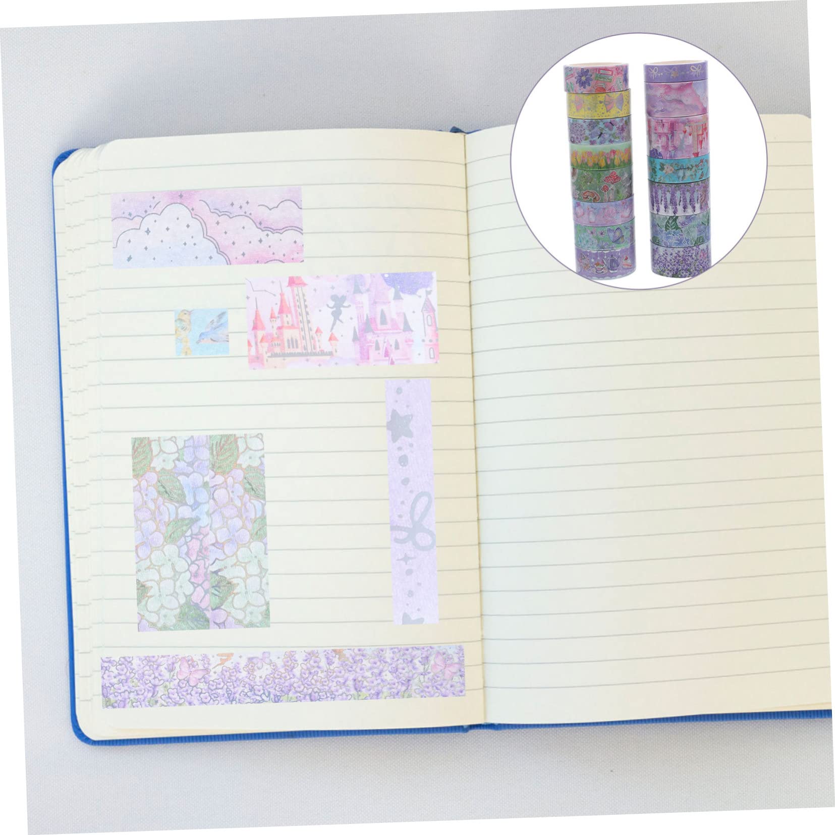 Lurrose 45 Tasca Nastro Washi Nastro Kawaii Decor Magnetico Avvolto Scrapbook Nastri Adesivi Washi Nastri Adesivi Carino Scrapbook Tasca Libro Bambino