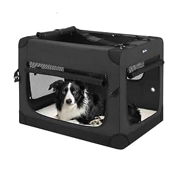 DOG Amazon.com : X-ZONE PET Dog Crate 3-Door Kennel, Collapsible