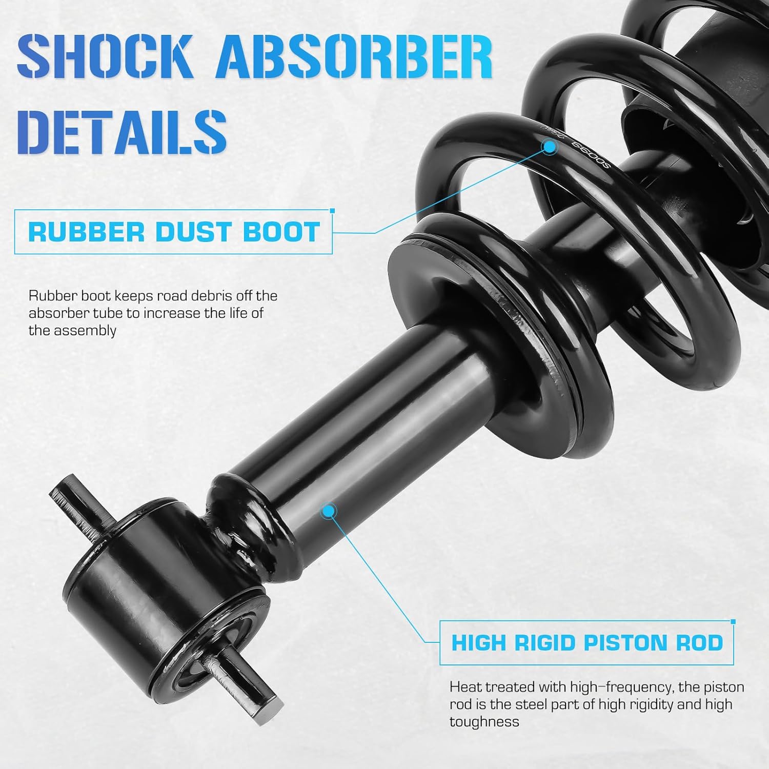 Front & Rear Strut for Chevy Suburban 1500 07-14, Chevrolet Avalanche 07-13, GMC Yukon XL & Tahoe 07-19, Cadillac Escalade Esv Ext 07-13, Shock Assembly w/Coil Spring Replace 579104 4345073, 4PCS