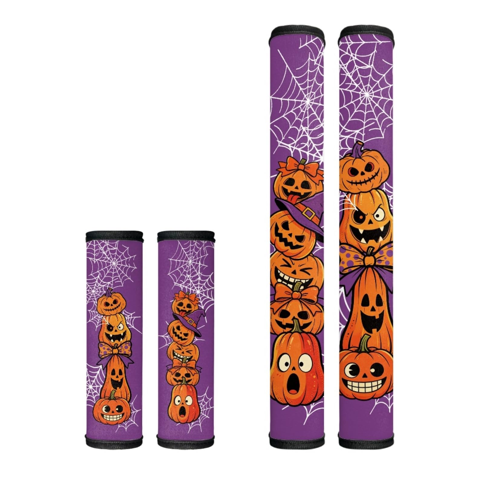 Dreaweet Cute Jack-O'-Lantern Print Handle Covers for Refrigerator and Oven