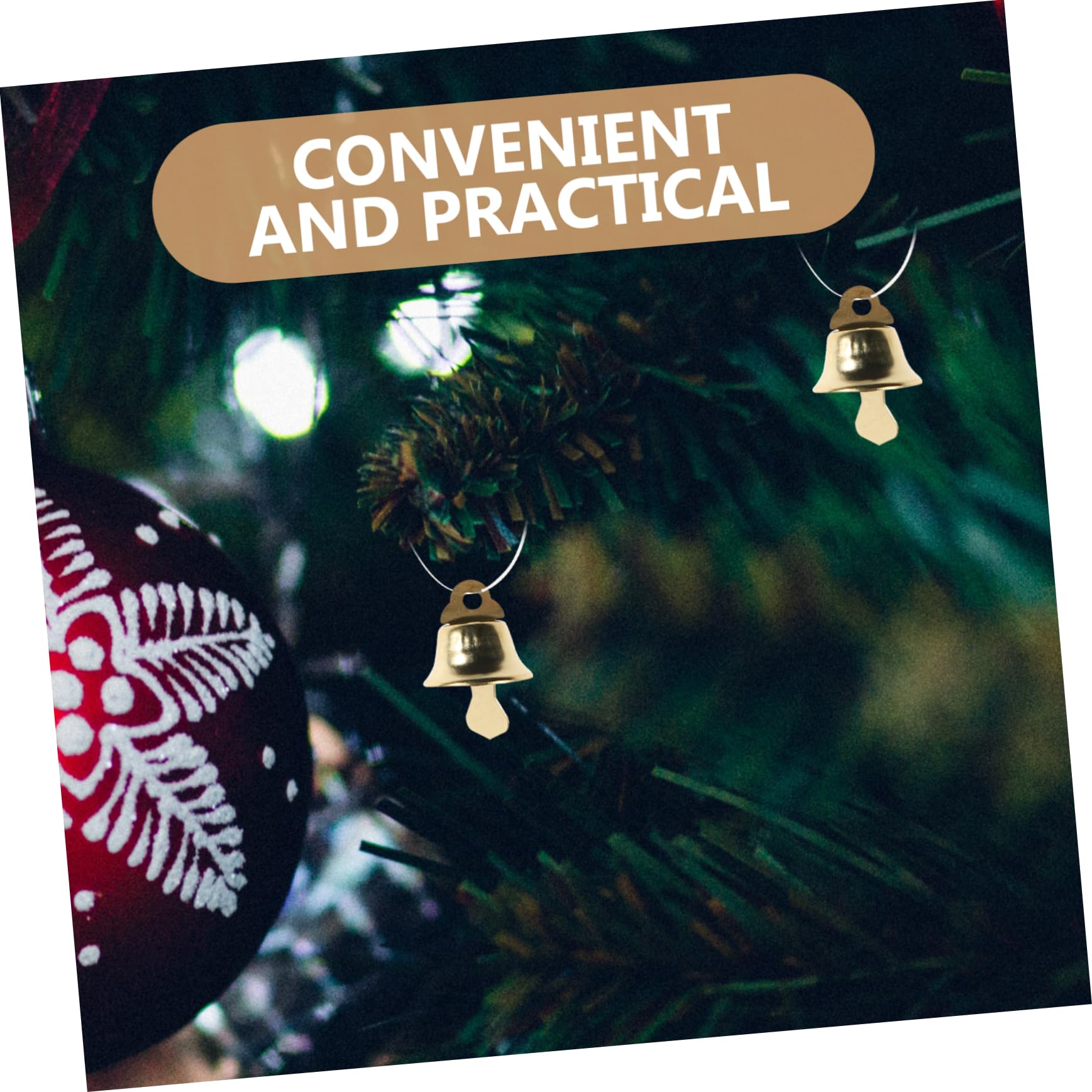 Hemobllo 120 Campanas Navideñas Doradas de Hierro Pequeñas para Colgar en Árbol de Navidad, Accesorios DIY para Manualidades y Adornos Festivos Familiares