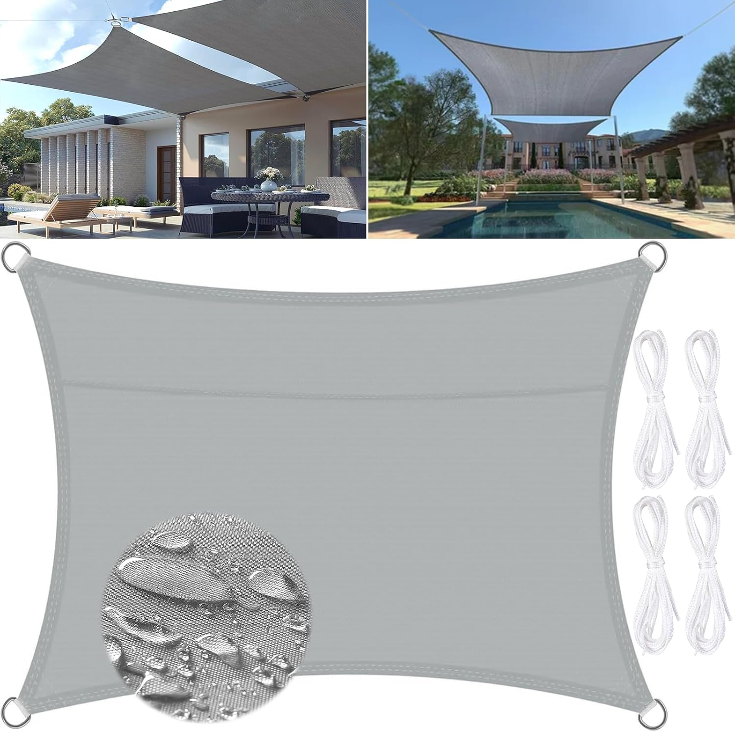 Innovagoods - Toldo Vela de Sombra Rectangular Shazail InnovaGoods 2 x 3 m - Gris | Privalia