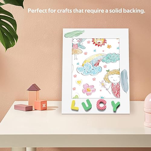 Miniatura 24 de Golden State Art Paquete de 10 hojas de cartón corrugado blanco por un lado, 12 x 12 pulgadas, insertos de cartón plano para correo, embalaje