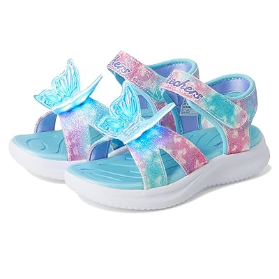 SKECHERS KIDS Jumpsters Sandal Butterfly Brites 303109L (Little Kid/Big Kid) Girls Shoes Aqua/Multi