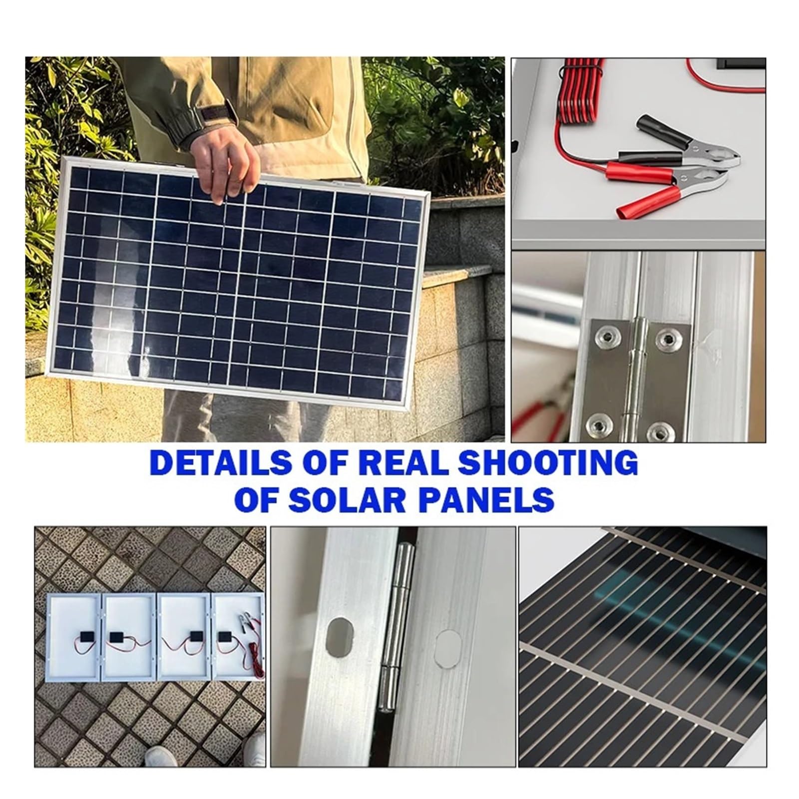 Panel Solar 800W Panel Solar Marco Plegable Diseño De Placa Solar Portátil | For camping, vehículos recreativos y energía de emergencia(800W)