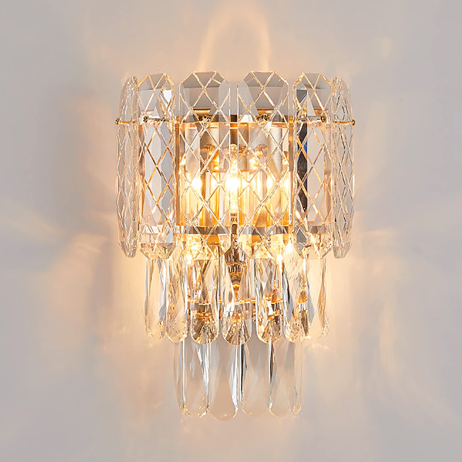 Genérico Lámpara de Pared de Cristal Tricolor con atenuación de 7 W, Moderna y Lujosa lámpara de Pared para Sala de Estar, baño, Dormitorio y Pasillo, Aplique de Pared, Accesorios de iluminación