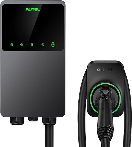 Miniatura 2 de Autel Cargador inteligente para vehículos eléctricos (EV), 50 amperios nivel 2 Wi-Fi y EVSE habilitado para Bluetooth, estación de carga de