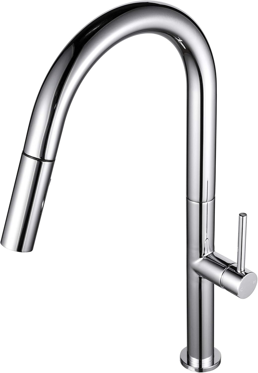 Fine Fixtures Pull Down Single Handle Kitchen Faucet Polished Chrome