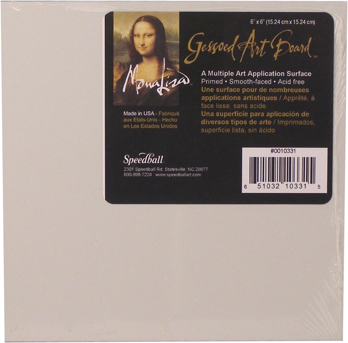 Speedball Mona Lisa 6Inchby6Inch Gessoed Art Board Amazon.ca Home