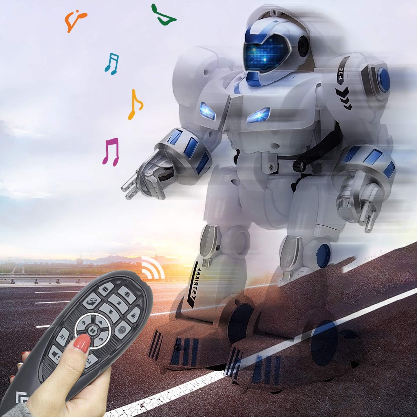 Amazon ラジコンロボット スマートロボット充電式 おもちゃ 科学知識 音楽ダンス 変形できる プログラム可能 遠隔操作 インテリジェント 多機能ロボット男の子 入園祝い 新年 ギフト 幼稚園 保育園 小学生 孫 誕生日プレゼント 知育玩具 おもちゃ おもちゃ