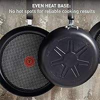 Vista 6 de T-fal - Sartén antiadherente de titanio con tapa segura para lavavajillas