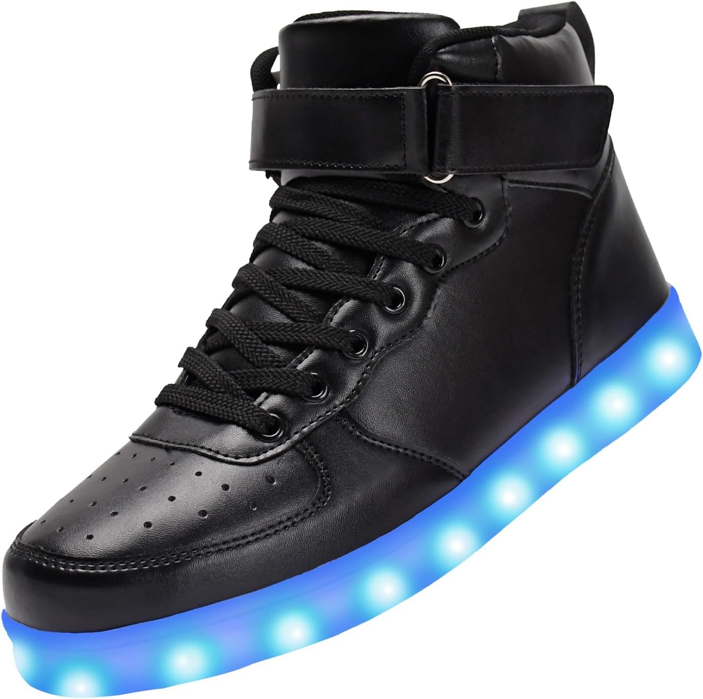 BosenHulu Light Up Shoes for Women Men,Unisex LED High Top Halloween Sneakers USB Rechargeable Glowing Luminous Party Dancing Flashing Shoes for Teens