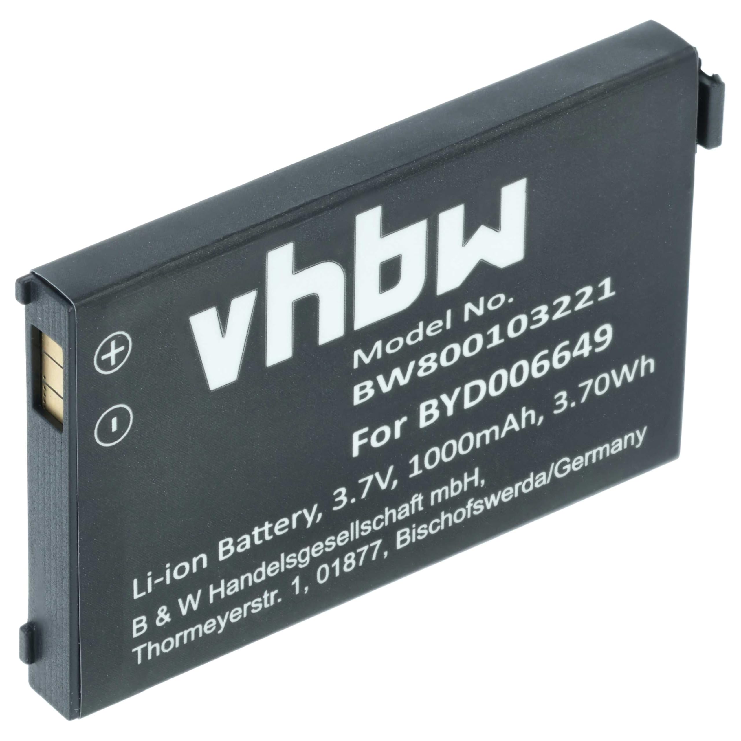 vhbw Batería Recargable Compatible con Nuk 10256296, BM300 Parent Unit, Eco Control + Video Monitor de bebé (1000 mAh, 3,7 V, Li-Ion)