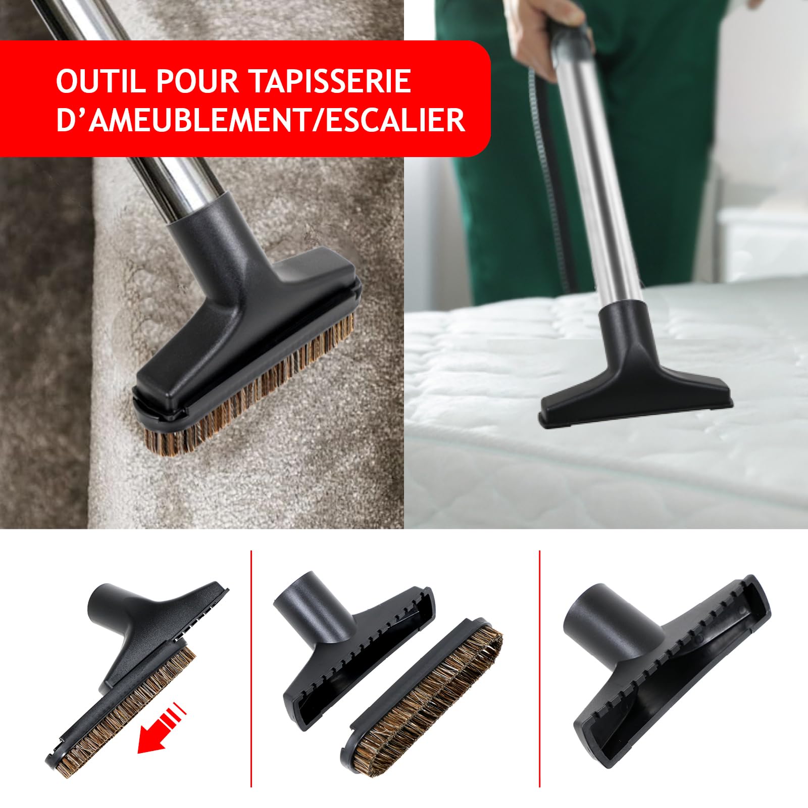 Spares2go Kit Complet de Tuyau, tiges, Sol et Mini Outils humides et secs de 2,5 m Compatible avec Numatic Henry Hetty Aspirateurs