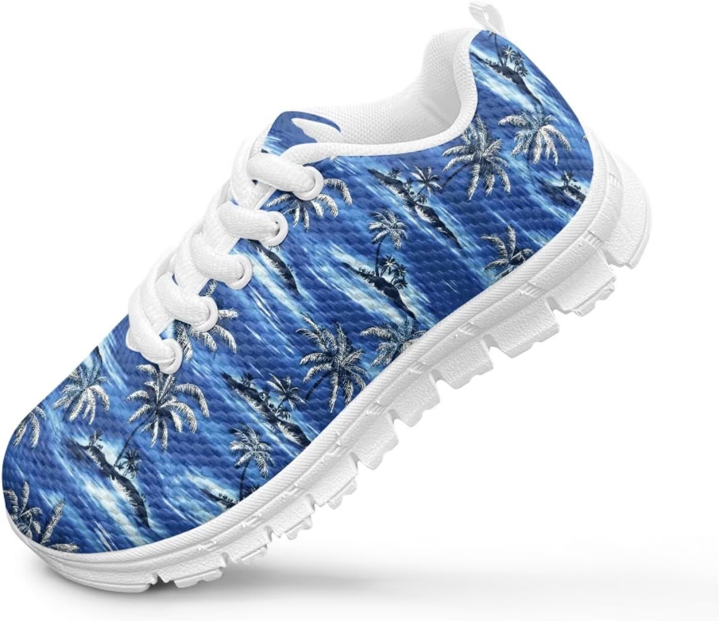 Funnydude Cool Print School Shoes for Boys Lightweight Tennis Shoes Lace up Walking Sneakers