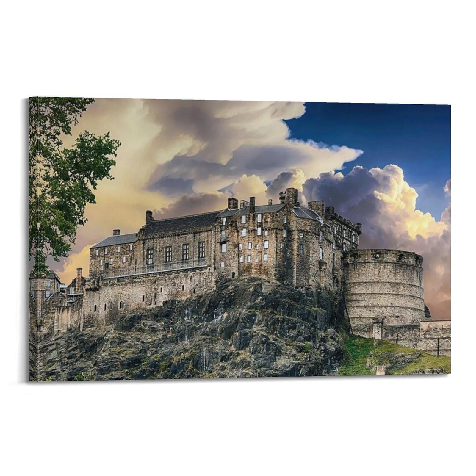 xiaoxiaoshen Edinburgh Castle Scotland (5) Canvas Poster Wall Art Prints Room Aesthetic Murals Bedroom And Living Decorations 24x36inch(60x90cm)