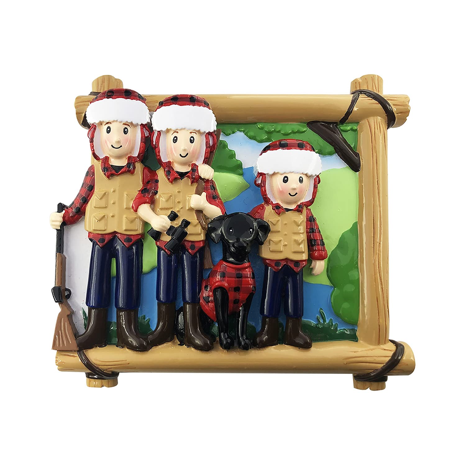 Family Ornaments With Dogs Personalized Ornaments Family Of 3 With ...