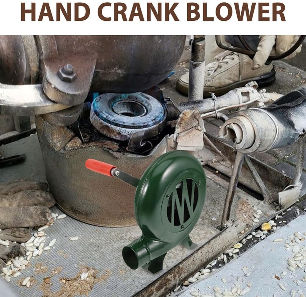 HANABASS 250w Portable Handheld Air Blower Manual Fire Blower for Bbq Camping and Outdoor Use Construction Lightweight Design for Grilling and Picnic Cooking