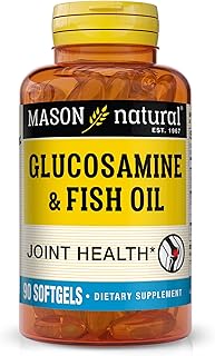 MASON NATURAL Glucosamine & Fish Oil Supplement with DHA & Omega 3 for Joint & Muscle Support, 1 Month Supply Softgel Pills